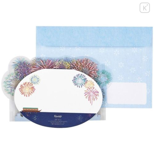 Japan Fireworks 3D Greeting Card - 4