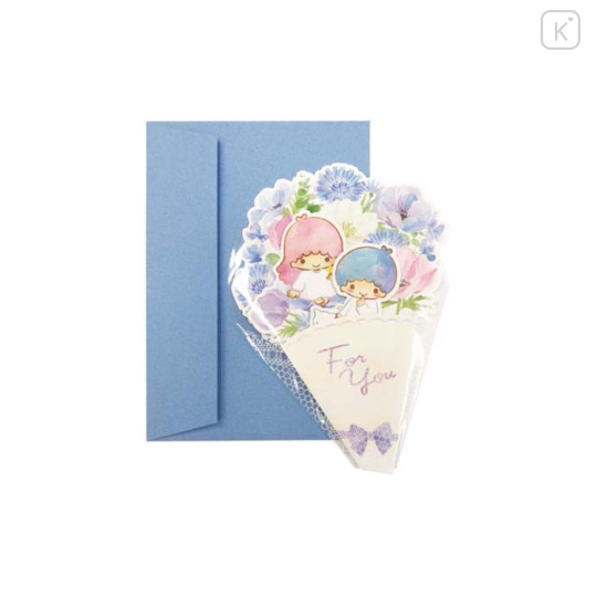 Japan Sanrio Greeting Card - Little Twin Stars / Flower Bouquet - 3