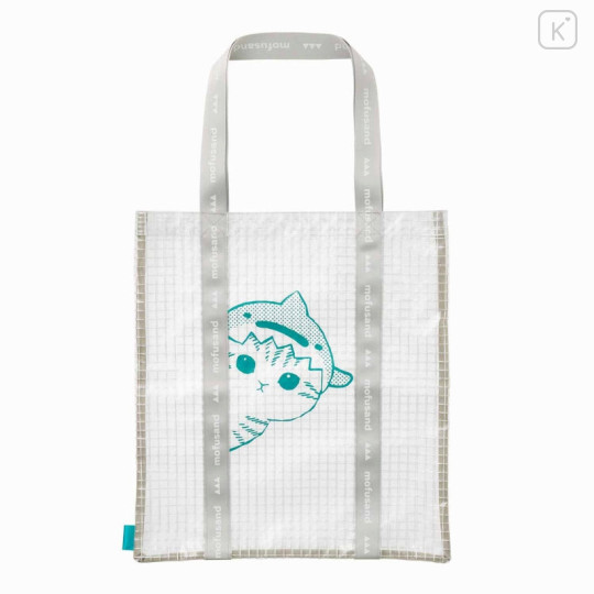 Japan Mofusand Clear Lattice Vinyl Tote Bag - Shark Cat / Same Nyan - 1