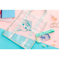 Japan Mofusand Clear Lattice Vinyl Tote Bag - Shark Cat / Same Nyan - 4