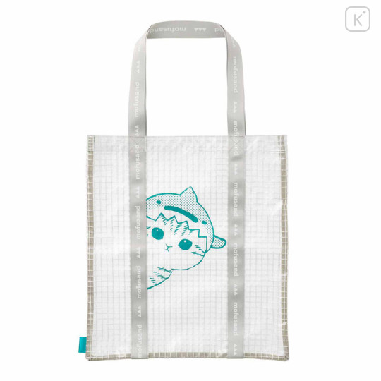 Japan Mofusand Clear Lattice Vinyl Tote Bag - Shark Cat / Same Nyan - 5