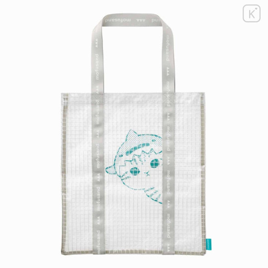 Japan Mofusand Clear Lattice Vinyl Tote Bag - Shark Cat / Same Nyan - 6