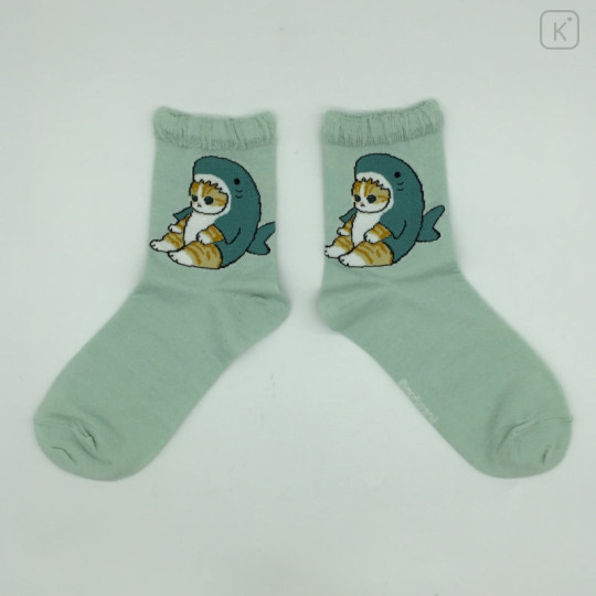 Japan Mofusand Crew Socks - Shark Cat / Same Nyan - 1