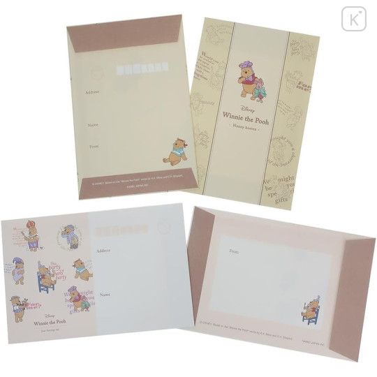 Japan Disney Volume Up Letter Set - Winnie the Pooh / Stories - 3