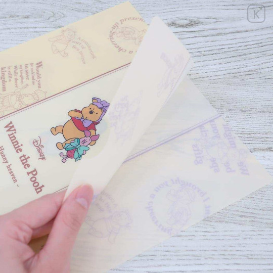 Japan Disney A4 Clear File Holder - Winnie the Pooh / Stories - 3