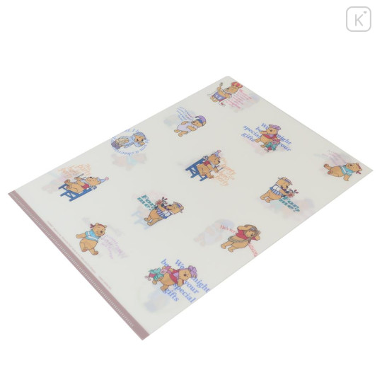 Japan Disney A4 Clear File Holder - Winnie the Pooh / Stories B - 2