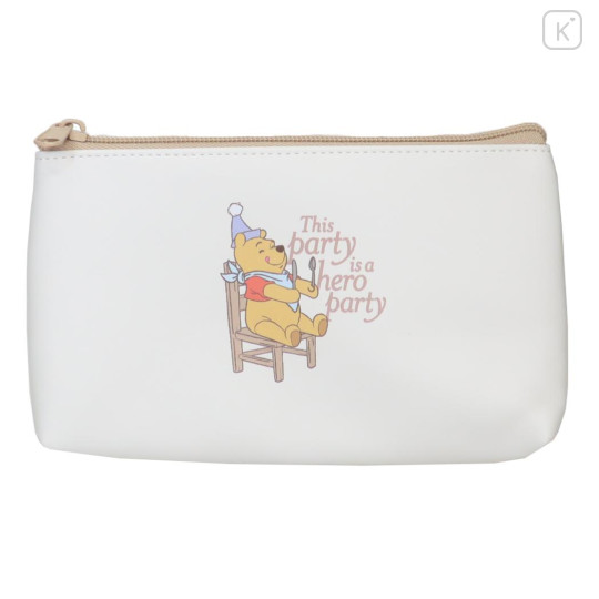 Japan Disney Flat Pouch Pen Case - Winnie the Pooh / Stories Hero Party - 1