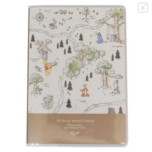 Japan Disney B6 Planner Monthly Schedule Book - 2025 Winnie the Pooh & Friends / Forest Map - 1