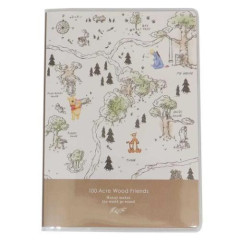 Japan Disney B6 Planner Monthly Schedule Book - 2025 Winnie the Pooh & Friends / Forest Map