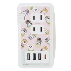 Japan Mofusand AC Power Strip with Usb & Usb-C Ports - Cupcake Cat Nyan