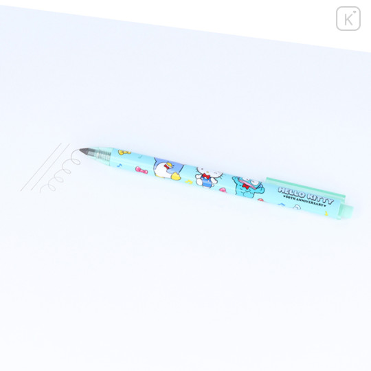 Japan Sanrio Metacil Light Knock Pencil - Characters / Hello Kitty 50th Anniversary Green - 3