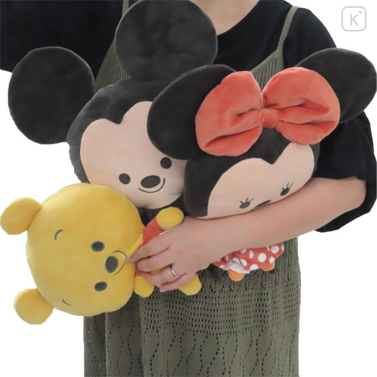 Japan Disney Cushion Plush - Winnie the Pooh / Big Head - 3