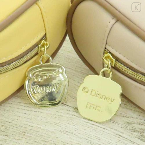 Japan Disney Round Pouch - Pooh / Yellow - 4