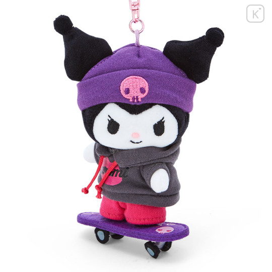 Japan Sanrio Original Mascot Holder - Kuromi / Skateboard - 2