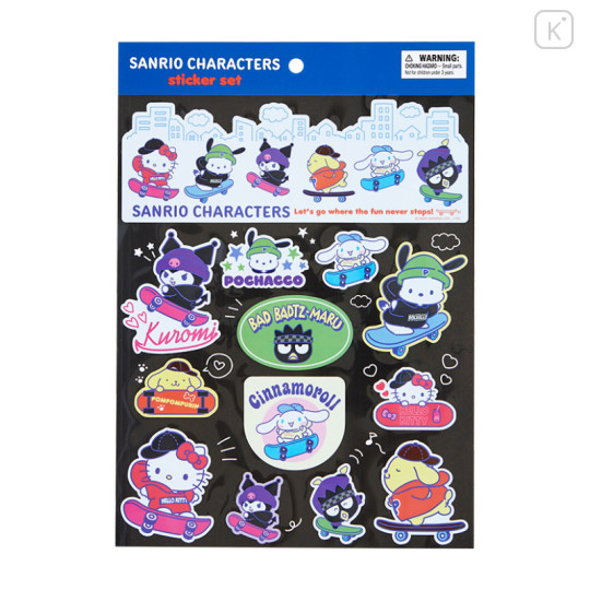 Japan Sanrio Original Sticker Set - Skateboard - 1