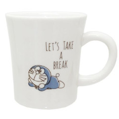 Japan Doraemon Porcelain Mug - Doraemon Take A Break