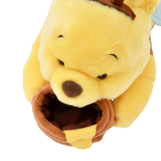 Japan Disney Store Fluffy Plush Pen Case - Pooh / Bee Honey Day - 5