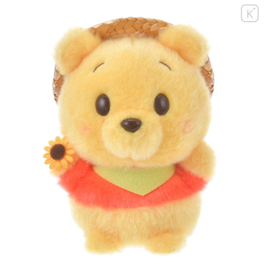 Japan Disney Store Urupocha-chan Plush - Winnie The Pooh & Straw Hat - 1