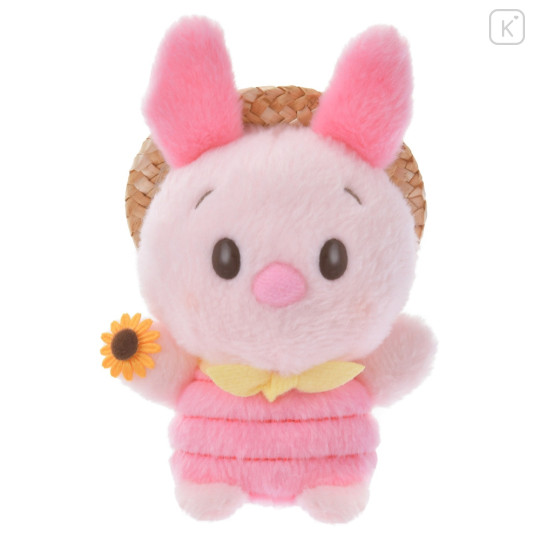 Japan Disney Store Urupocha-chan Plush - Piglet & Straw Hat - 1