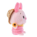 Japan Disney Store Urupocha-chan Plush - Piglet & Straw Hat - 3