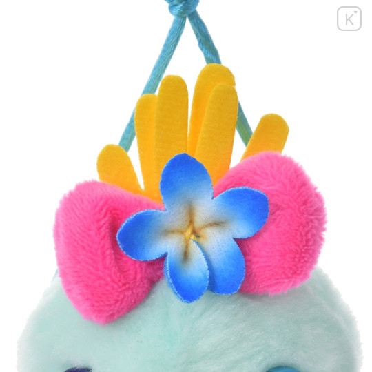 Japan Disney Store Fluffy Plush Keychain - Scrump & Straw Hat Flower - 7