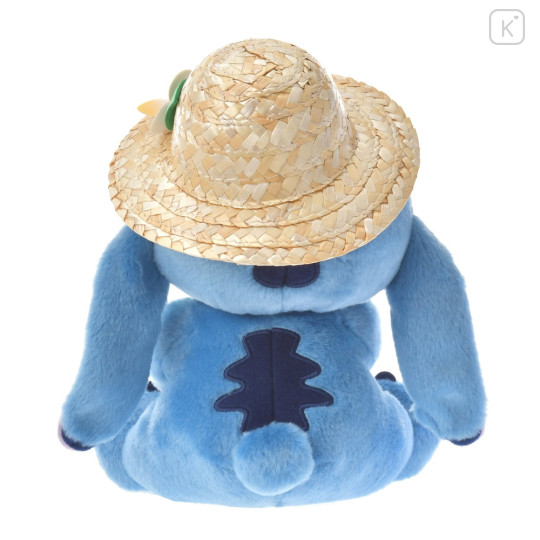 Japan Disney Store Fluffy Plush - Stitch & Straw Hat Ice Cream - 5