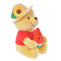 Japan Disney Store Fluffy Plush - Pooh & Straw Hat Watermelon - 4