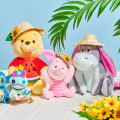 Japan Disney Store Fluffy Plush - Piglet & Straw Hat Sunflower - 8