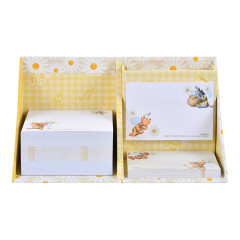 Japan Disney Store Sticky Notes & Memo Pad & Pen Stand - Pooh & Friends / Bee Honey Day