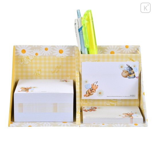 Japan Disney Store Sticky Notes & Memo Pad & Pen Stand - Pooh & Friends / Bee Honey Day - 7