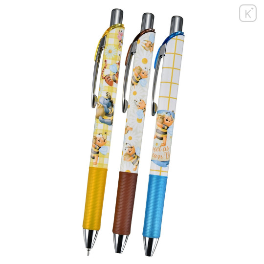 Japan Disney Store EnerGel Gel Pen 3pcs Set - Pooh & Friends / Bee Honey Day - 2