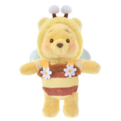Japan Disney Store Fluffy Plush Keychain - Pooh / Bee Honey Day