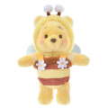 Japan Disney Store Fluffy Plush Keychain - Pooh / Bee Honey Day - 1