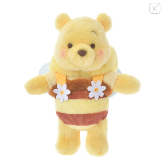 Japan Disney Store Fluffy Plush Keychain - Pooh / Bee Honey Day - 5