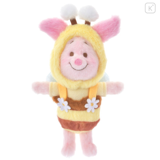 Japan Disney Store Fluffy Plush Keychain - Piglet / Bee Honey Day - 1