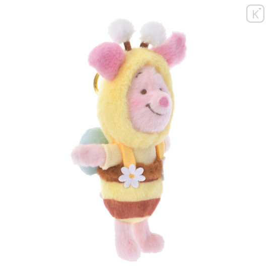 Japan Disney Store Fluffy Plush Keychain - Piglet / Bee Honey Day - 3