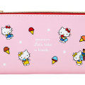 Japan Sanrio 3 Pocket Boat-shaped Pouch - Hello Kitty 50th Anniversary Flyer - 5