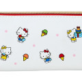 Japan Sanrio 3 Pocket Boat-shaped Pouch - Hello Kitty 50th Anniversary Flyer - 6