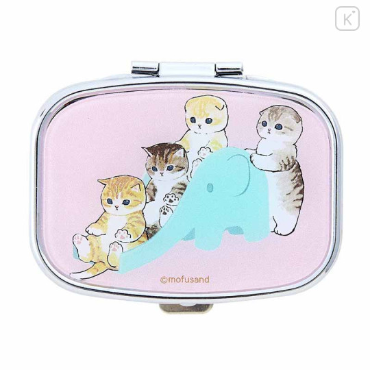 Japan Mofusand Compact Mirror Case - Sliding Cat Nyan - 1