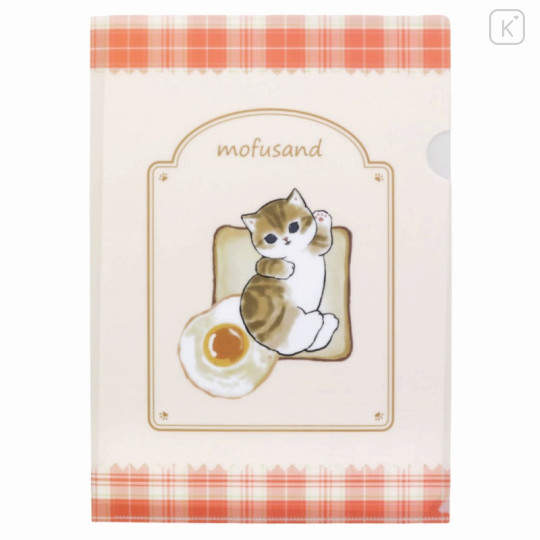 Japan Mofusand A4 Clear File - Bread Cat Nyan - 1