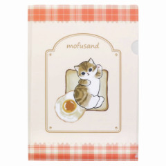 Japan Mofusand A4 Clear File - Bread Cat Nyan