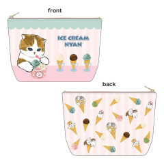 Japan Mofusand Cotton Pouch - Ice Cream Cat Nyan