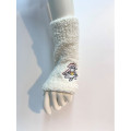 Japan Mofusand Marshmallow Arm Warmers - Relaxed Cat Embroidery White - 2