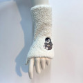 Japan Mofusand Marshmallow Arm Warmers - Penguin Cat Embroidery White - 2