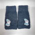 Japan Mofusand Marshmallow Arm Warmers - Bunny Cat Embroidery Black - 1