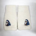 Japan Mofusand Marshmallow Arm Warmers - Shark Cat Embroidery White - 1