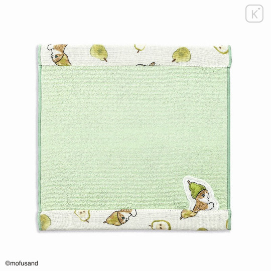 Japan Mofusand Towel Handkerchief - La France Green Cat - 1