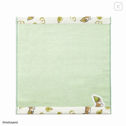 Japan Mofusand Wash Towel - La France Green Cat - 1