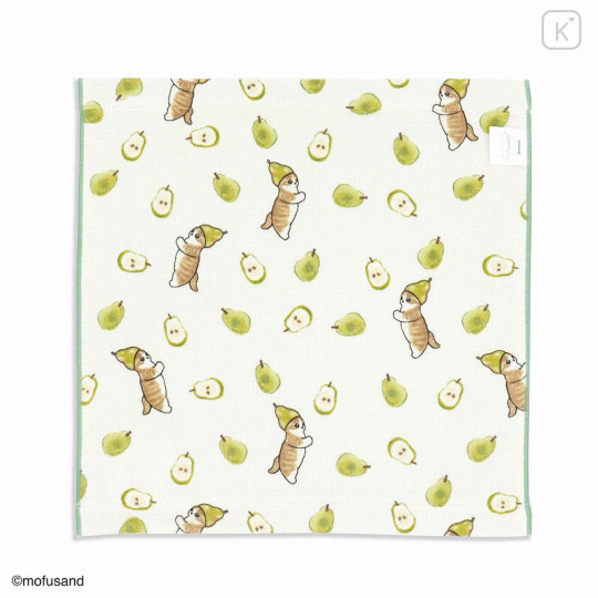 Japan Mofusand Wash Towel - La France Green Cat - 2