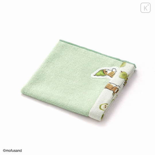 Japan Mofusand Wash Towel - La France Green Cat - 3